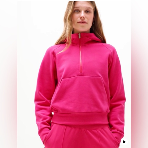 NWT Athleta 2X Easy Fleece 1/2 Zip Hoodie - Picture 1 of 12